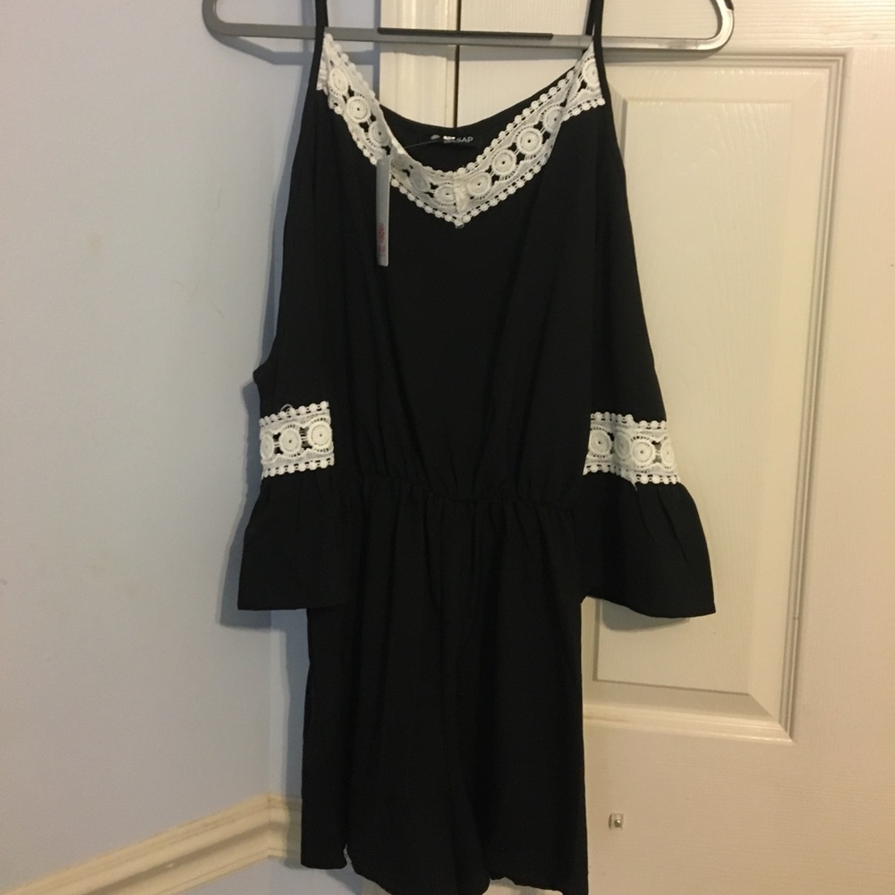 black and white dress